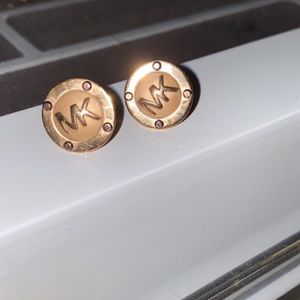 Authentic Michael kors rose gold ear studs